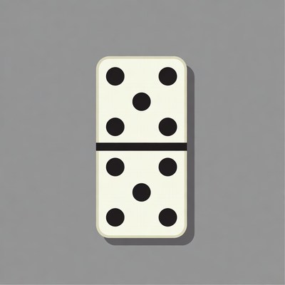 Double-six domino tile