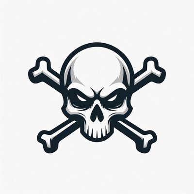 Skull and Crossbones Illustration