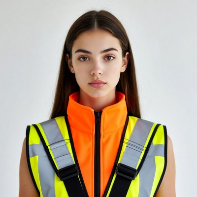 Woman in yellow safety vest
