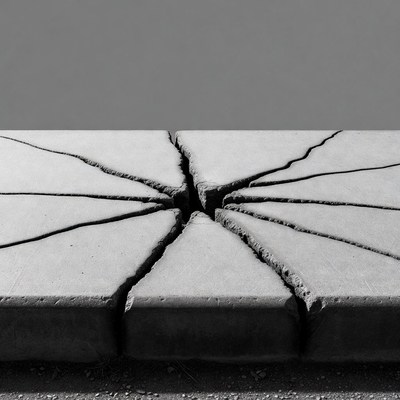 Cracked Concrete Surface Closeup