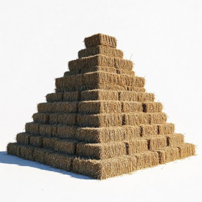 Hay Bale Pyramid Stack
