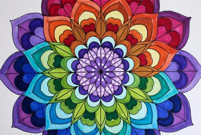 Colorful Rainbow Mandala Illustration