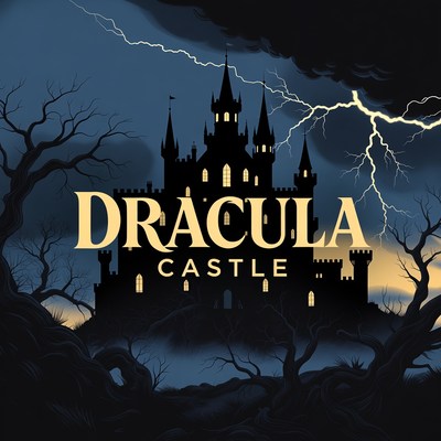 Dracula Castle with Lightning