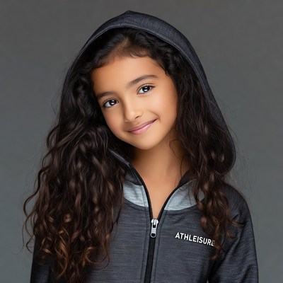 Girl smiling in black hoodie