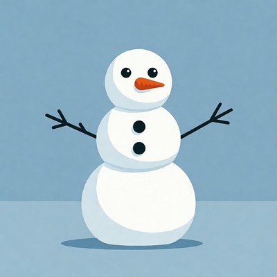 Snowman with carrot nose
