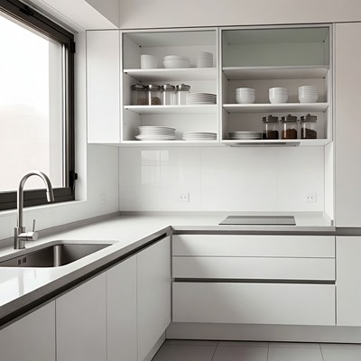 Modern White Kitchen Cabinets