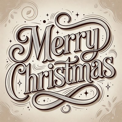 Merry Christmas Elegant Script