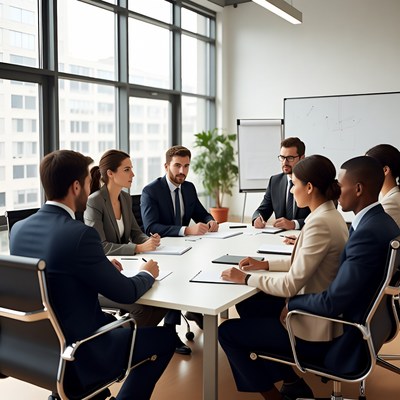 Diverse business team in meeting