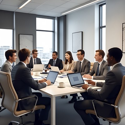 Business professionals in meeting