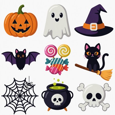 Halloween Clipart Icons Set