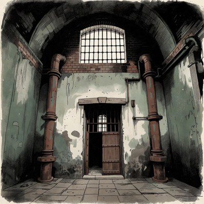 Abandoned Prison Cell Interior