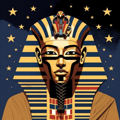 Pharaoh with cobra headdress