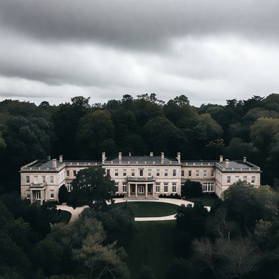 Grand Mansion in Surrounding Forest