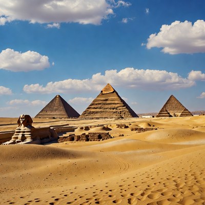 Giza Pyramids and Sphinx