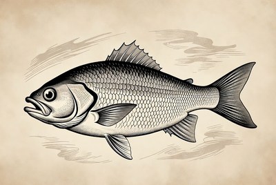Black Sea Bass Illustration