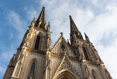 Gothic Cathedral with Twin Spires