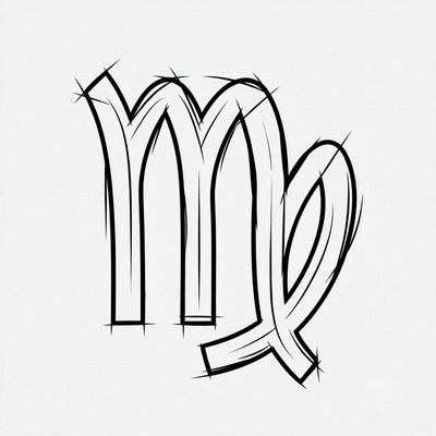 Virgo Zodiac Symbol Illustration