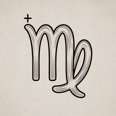 Virgo Zodiac Symbol Illustration