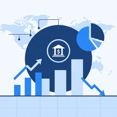 Financial Charts on World Map
