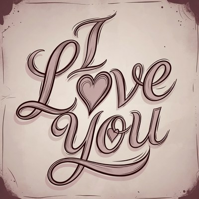 I Love You Heart Illustration