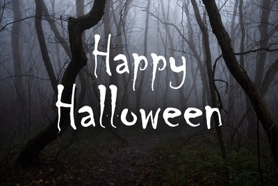 Happy Halloween in Foggy Forest