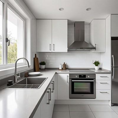 Modern White Kitchen Interior