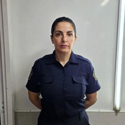 Female police officer in uniform
