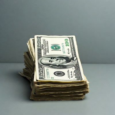 Stack of Hundred Dollar Bills