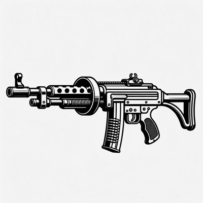 Black Ink Grenade Launcher Rifle