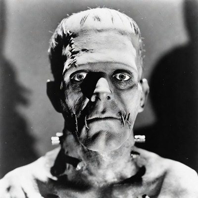 Frankenstein Monster Closeup Portrait