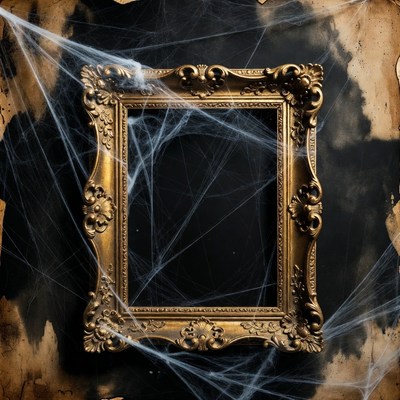 Webbed Ornate Gold Picture Frame