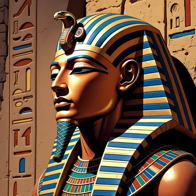Pharaoh with cobra headdress