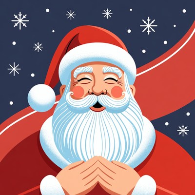 Smiling Santa Claus illustration