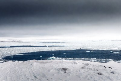 Ice Floes in Arctic Sea