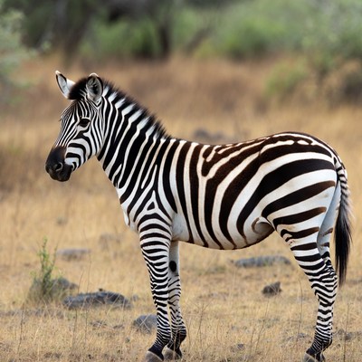Zebra standing in grass
