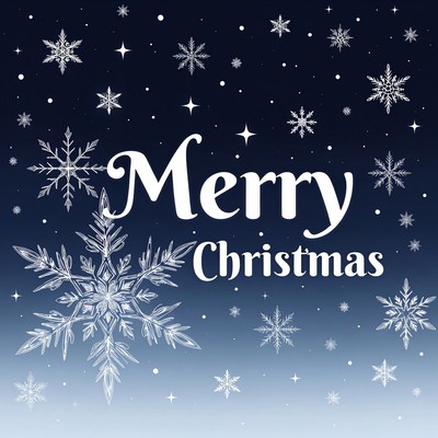 Merry Christmas Snowflakes Background