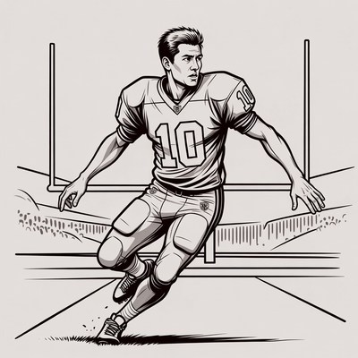 Football player kicking field goal