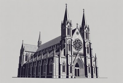 Gothic Cathedral Illustration