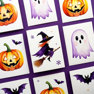 Halloween Witch Ghost Pumpkin Clipart