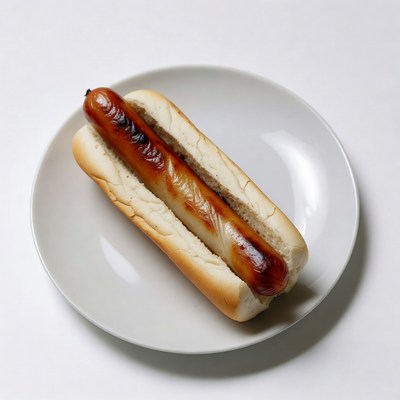 Grilled Hot Dog on Bun