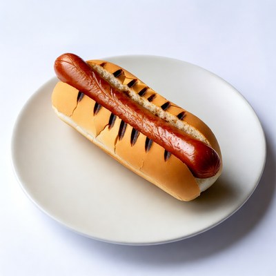 Grilled Hot Dog on Bun