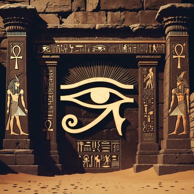 Ancient Egyptian Eye of Horus Temple Gate