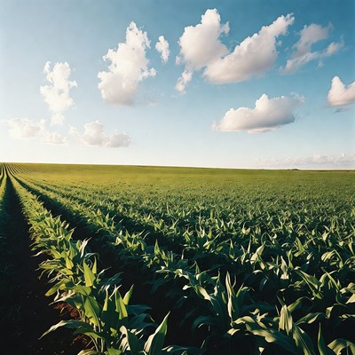 Corn Field Under Blue Sky