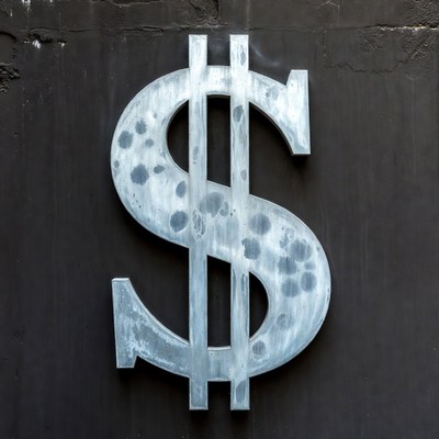 Rusty Metal Dollar Sign