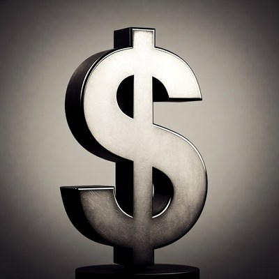 Shiny 3D Dollar Sign Symbol