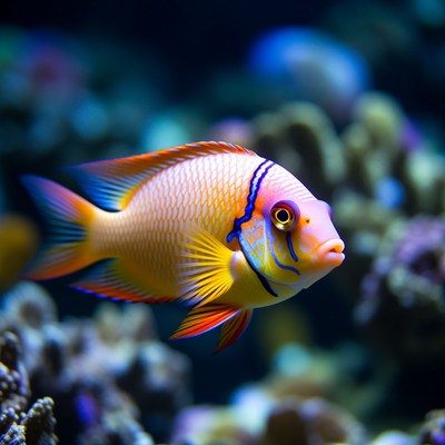 Vibrant Royal Gramma Fish Swimming