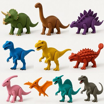 Colorful Dinosaur Toys Collection