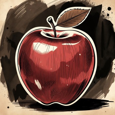 Red Apple Illustration