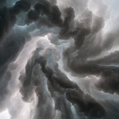 Swirling Dark Storm Clouds