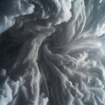 Swirling Cumulus Clouds